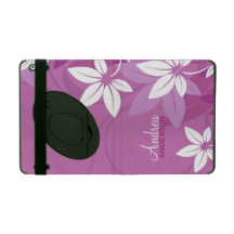 Caixa in-folio roxa floral moderna do iPad