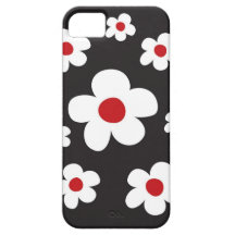 Caixa inspirada da flor de PRADA ** preto ** Capas De iPhone 5 Case-Mate