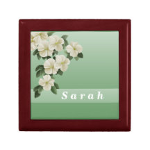 Caixa personalizada da lembrança da flor estojo para jóia