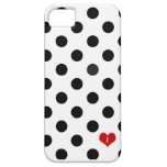 Caixa preta & branco pontilhada das bolinhas de Ip iPhone 5 Capa