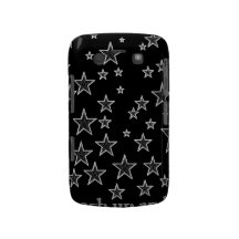 Caixa preto e branco de Blackberry das estrelas da Capa Blackberry Bold