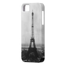 Caixa preto e branco do iPhone 5 da torre Eiffel Capas De iPhone 5 Case-Mate