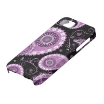 Caixa roxa do iPhone 5 de Paisley iPhone 5 Capas