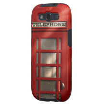 Caixa vermelha britânica da galáxia de Phonebox Sa Galaxy SIII Capa