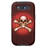 Caixa vermelha da galáxia de Samsung do crânio Capas Para Galaxy S3