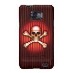 Caixa vermelha da galáxia de Samsung do crânio Capa Galaxy SII
