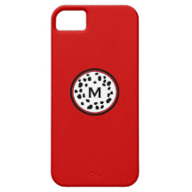 Caixa vermelha de Iphone 5 do monograma de Dalmati Capas iPhone 5 Case-Mate