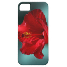 Caixa vermelha do iPhone 5 do hibiscus Capas De iPhone 5 Case-Mate