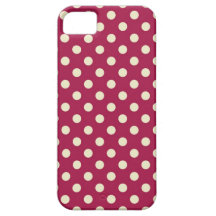 Caixa vermelha retro de Iphone 5 das bolinhas Capas De iPhone 5 Case-Mate