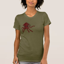 Calamar gigante da raiva t-shirt