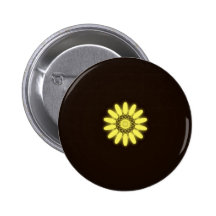Caleidoscópio amarelo no fundo preto boton