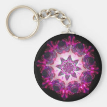 Caleidoscópio de néon brilhante de Starburst no ro Chaveiros