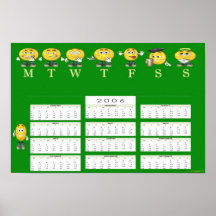 Calendário 2006 do balanço de humor posteres