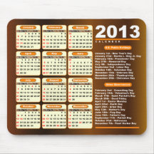 calendário 2013 mousepads