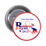 Califórnia Romney e botão de Ryan 2012 - personali Boton