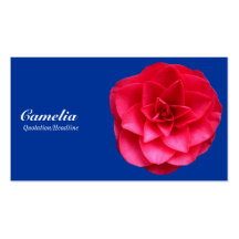Camelia vermelho - azul 003399 modelos cartões de visita