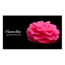 Camelia vermelho - preto cartões de visitas