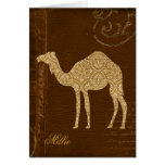 Camelo Notecard personalizado silhueta Cartão