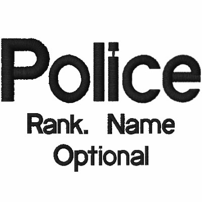 Camisa bordada da polícia
