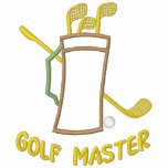 Camisa bordada mestre do golfe camisa polo