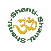 Camisa bordada Shanti do OM Shanti Shanti da ioga