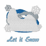 Camisa bordada Tzu de Shih do floco de neve (Hoodi Moleton Com Capuz