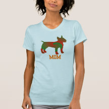 Camisa da mamã de bull terrier camisetas