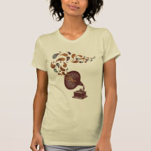 Camisa do gramofone do vintage camiseta