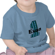 Camisa do menino do aniversário de Argyle primeira Camisetas