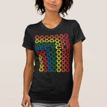 Camisa retro das senhoras do reciclar t-shirts