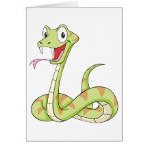 Camisa verde bonito dos desenhos animados do cobra cartao