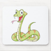 Camisa verde bonito dos desenhos animados do cobra mousepad