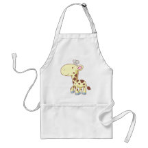 Camisas bonitos do girafa do bebê dos desenhos ani avental