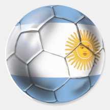 Camisas da bola de futebol de Argentina Argentina Adesivo Em Formato Redondo