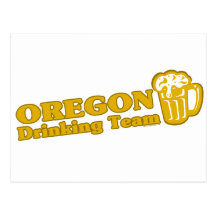 Camisas da equipe t do bebendo de Oregon Cartao Postal