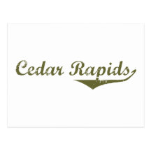 Camisas da revolução t de Cedar Rapids Cartão Postal