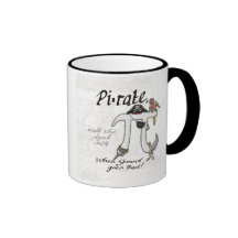Camisas e presentes do dia do Pi do pirata da taxa Caneca