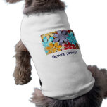 camiseta de cão de flower power roupas para pets