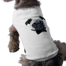 Camiseta de cão do Pug do menino Camiseta Para Cães