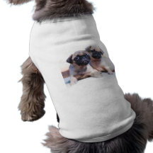 Camiseta de cão dos filhotes de cachorro do Pug Roupas Para Cães