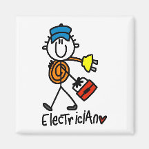 Camiseta e presentes básicos do eletricista imãs de refrigerador