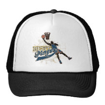 Camiseta e presentes do jogador do basquetebol azu boné