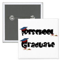 Camiseta e presentes graduados do pré-escolar boton