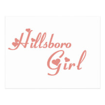 Camisetas da menina de Hillsboro Cartão Postal