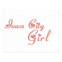 Camisetas da menina de Iowa City Cartões Postais