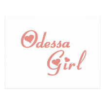 Camisetas da menina de Odessa Cartão Postal