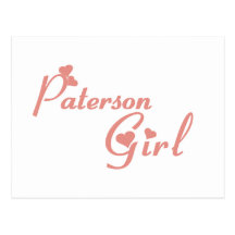 Camisetas da menina de Paterson Cartão Postal