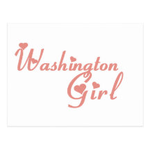 Camisetas da menina de Washington Cartões Postais