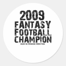 CAMPEÃO 2009 DO FUTEBOL DA FANTASIA ADESIVOS EM FORMATO REDONDOS