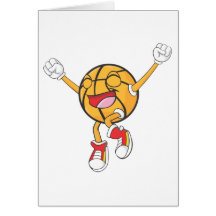 Campeão alegre do basquetebol cartao